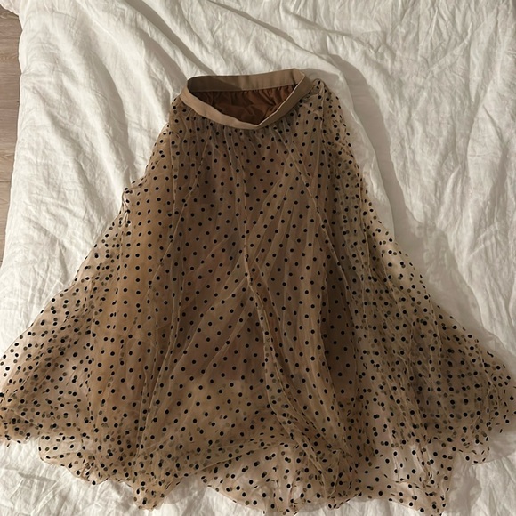 Mesh Tulle Polka Dot Skirt - Picture 1 of 4